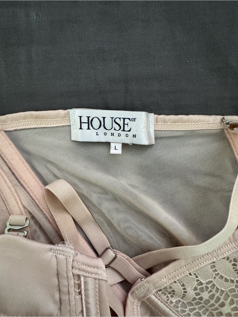 House of CB Pale Pink Lace Bustier Corset Top - Picture 4 of 4